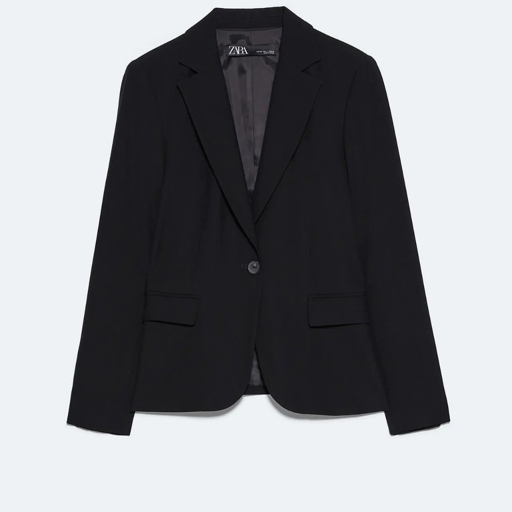 Zara Black Basic Blazer - Picture 2 of 5